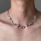 Irregular Zircon Necklace, Light Luxury
