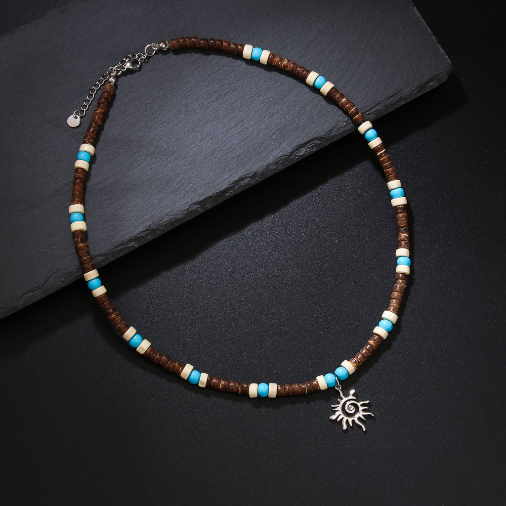 Sun Pendant Surf Necklace