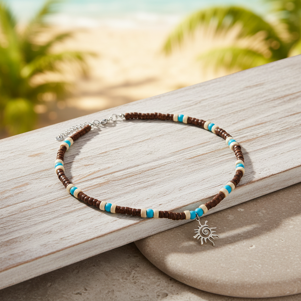 Sun Pendant Surf Necklace