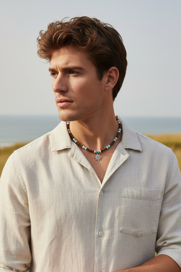 Sun Pendant Surf Necklace