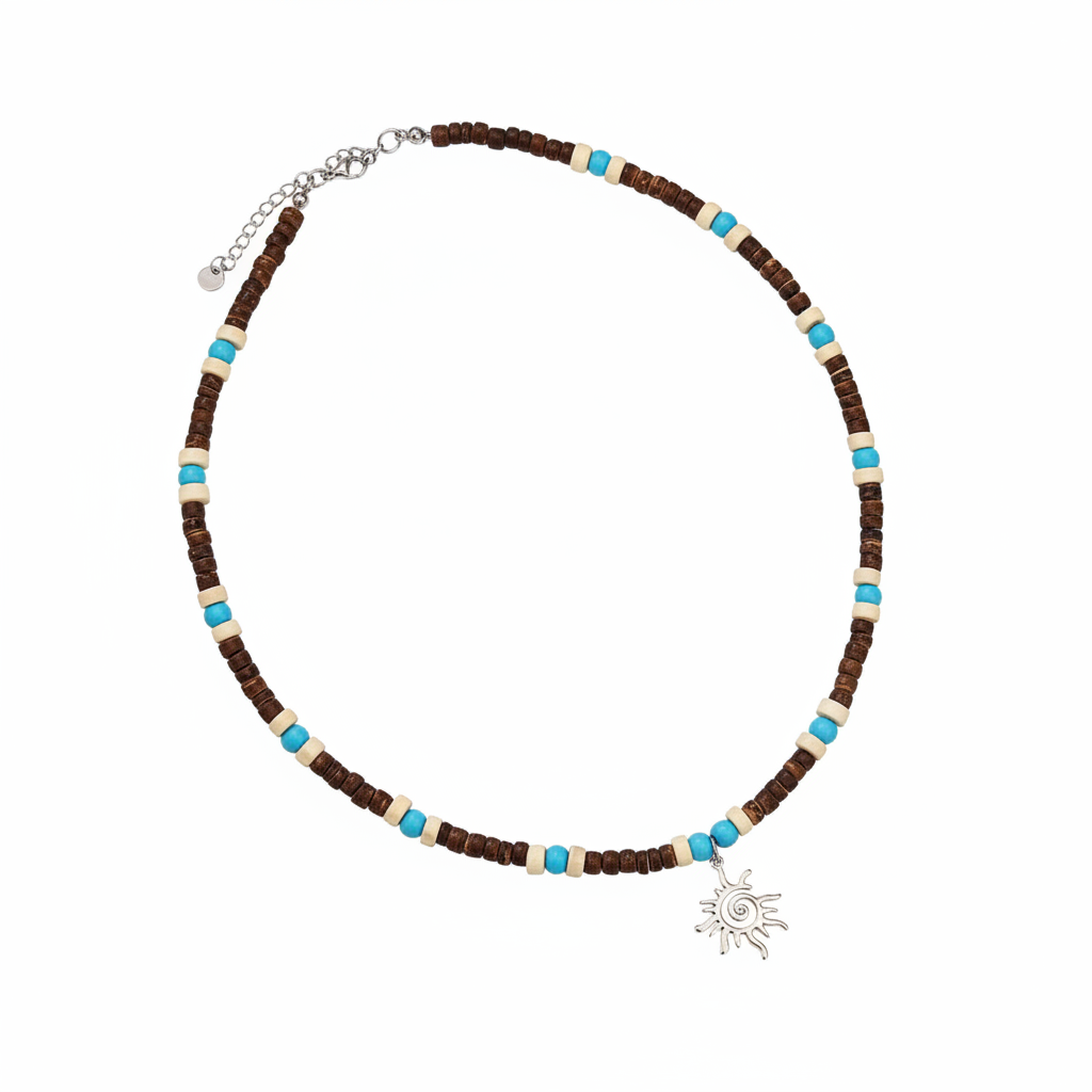 Sun Pendant Surf Necklace