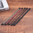 The Sparta Greek Key Leather Bracelet – Matte Magnetic Clasp
