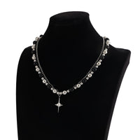 Colour-Block Double Layer Necklace