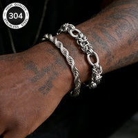 Cuban Curb Chain Bracelet, 2-Piece Set