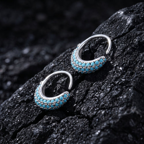 Circle Zirconia Hoop Earring