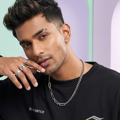 Geometric Titanium Steel Chain