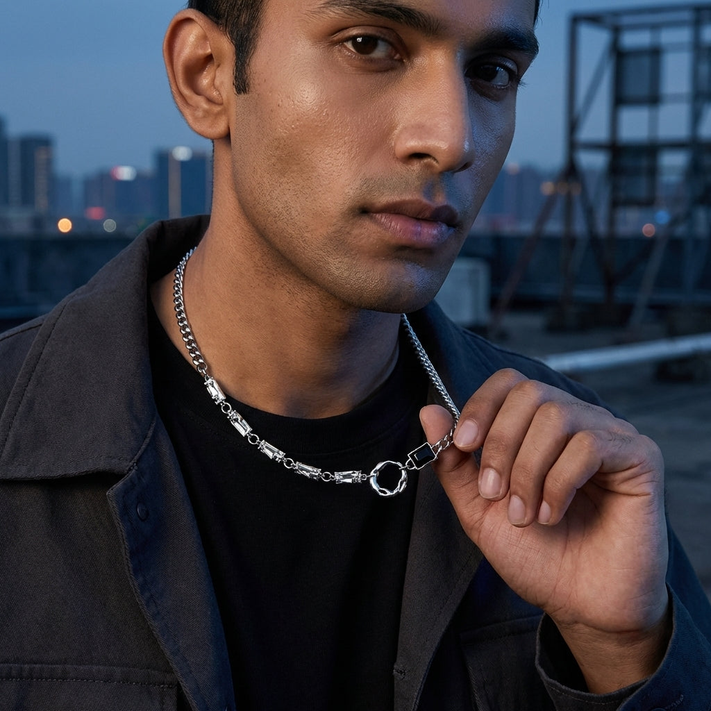 Titanium Steel Polishing Men's Pendant Necklace