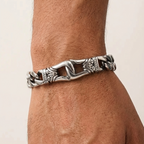 Retro Geometric Alloy Plating Chain