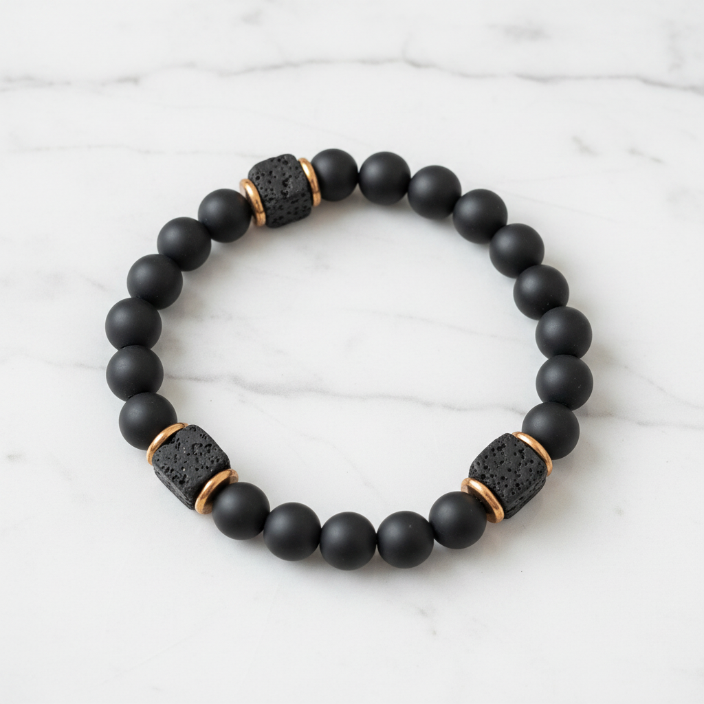 Men's Volcanic Rock Bracelet