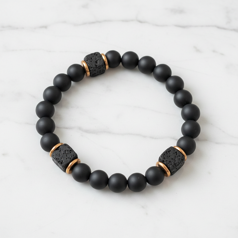 Men's Volcanic Rock Bracelet