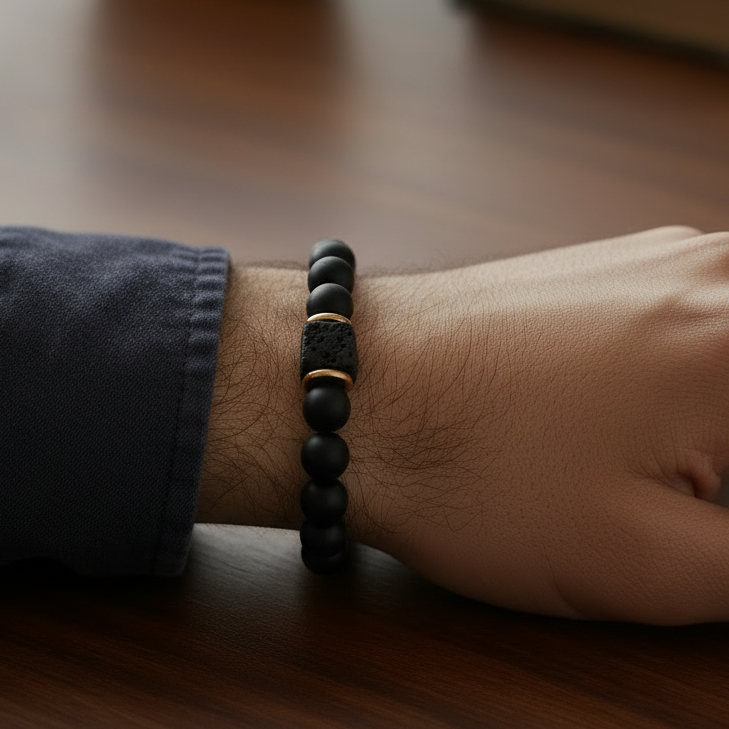Men's Volcanic Rock Bracelet