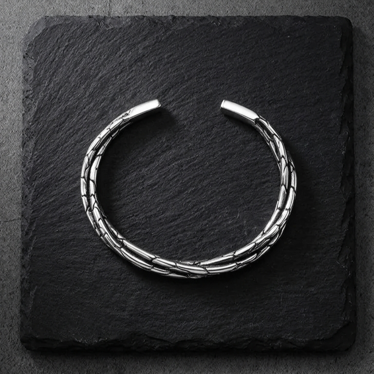 Retro Punk C Shape Alloy Plating Cuff