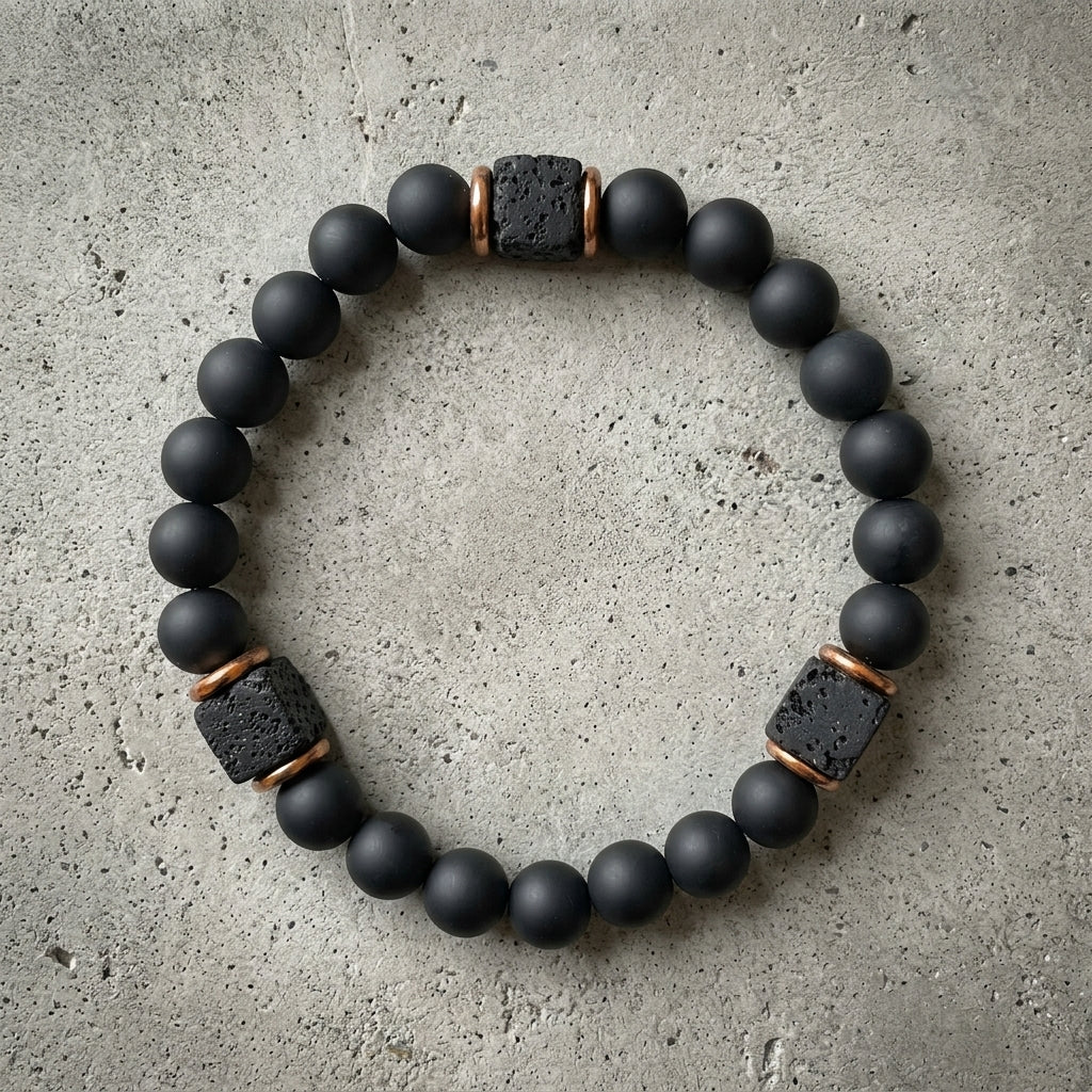 Men's Volcanic Rock Bracelet