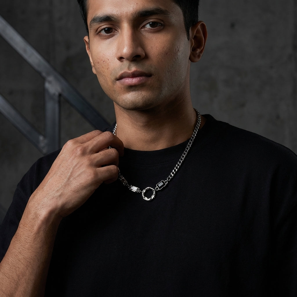 Titanium Steel Polishing Men's Pendant Necklace