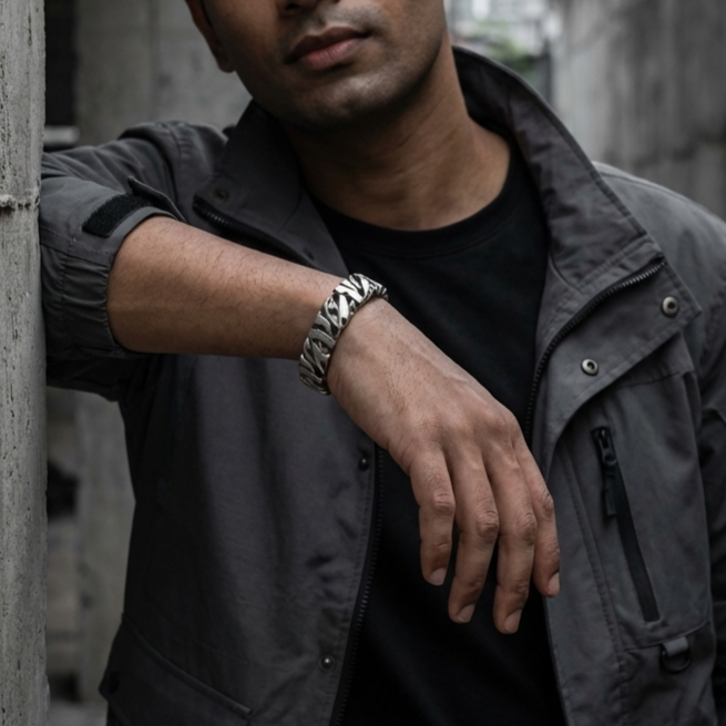 Thai Silver Hand-woven Bracelet