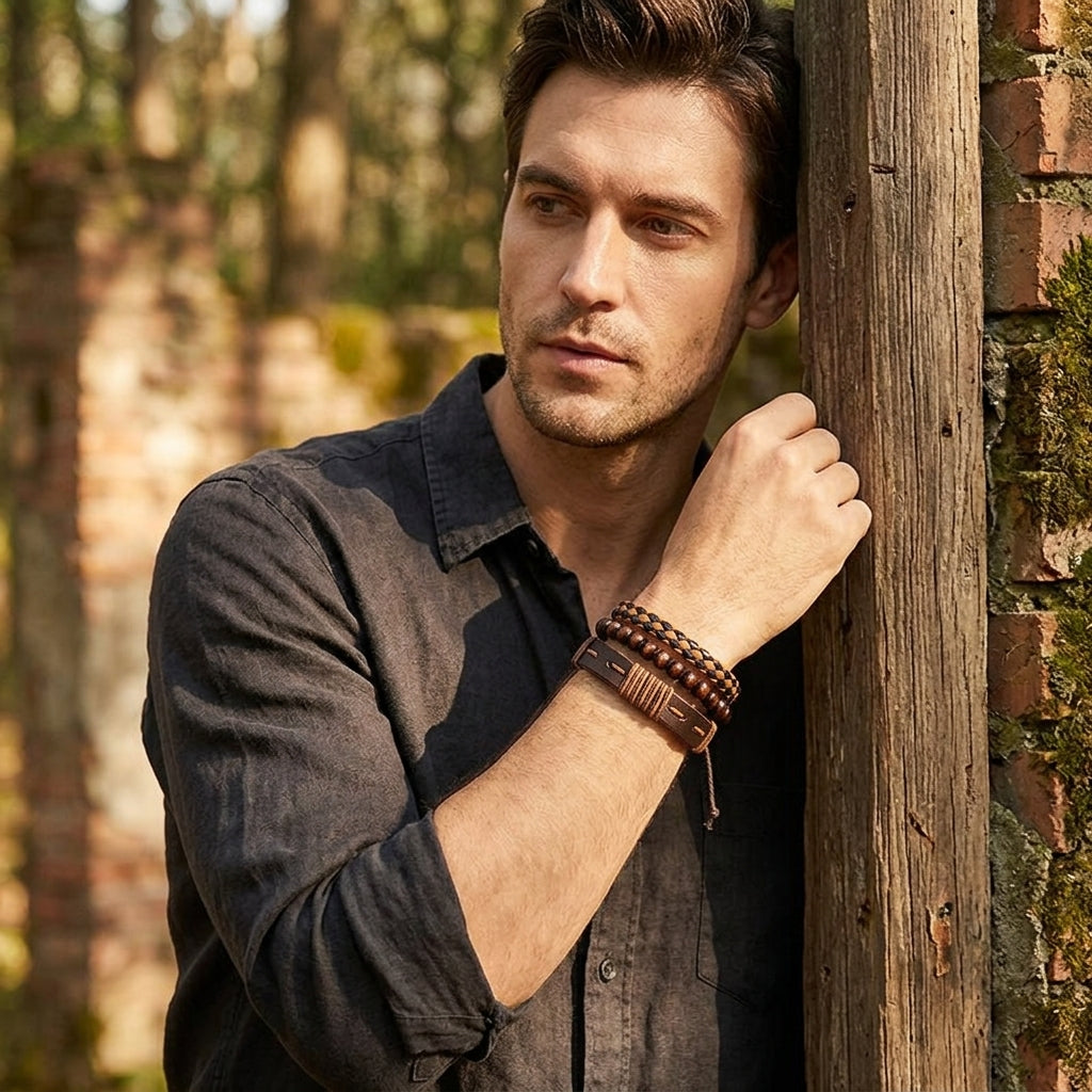 Vintage Style Leather Bracelet