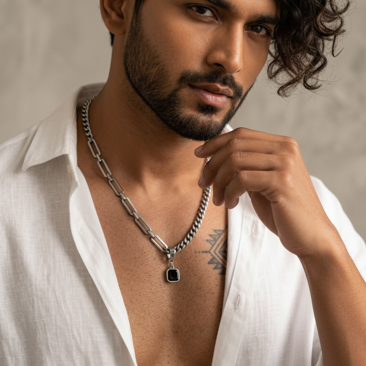 Ins Style Geometric Titanium Steel Plating Pendant Necklace