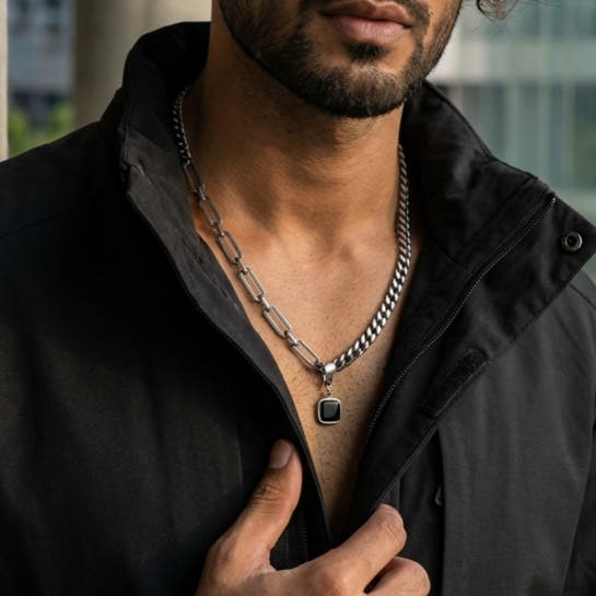 Ins Style Geometric Titanium Steel Plating Pendant Necklace