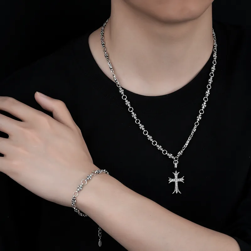 Cross Necklace and Bracelet Set - A Bold Statement of Faith
