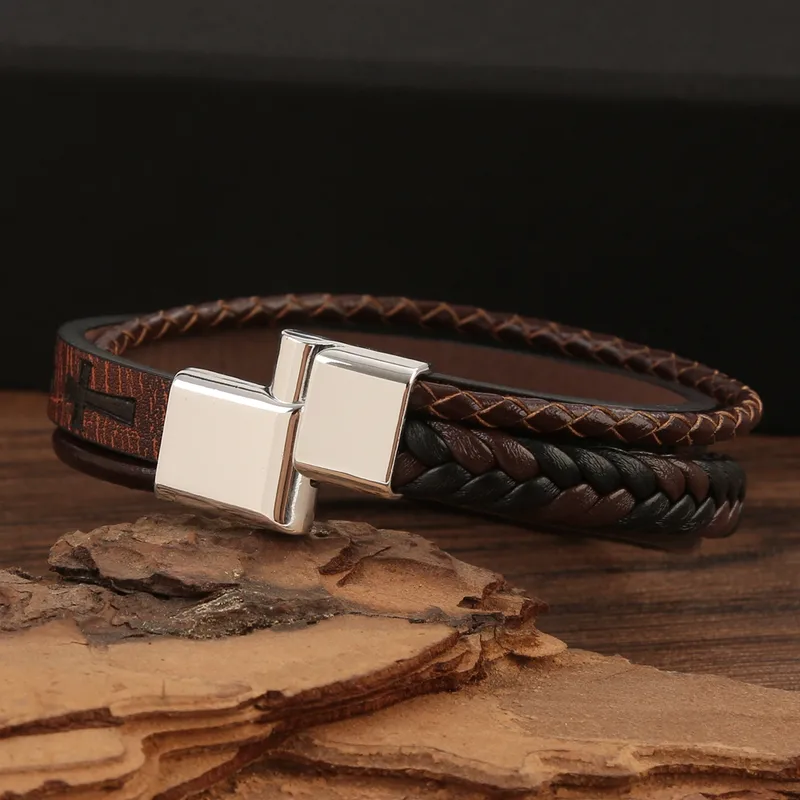 The Centurion - Braided Cross Bracelet