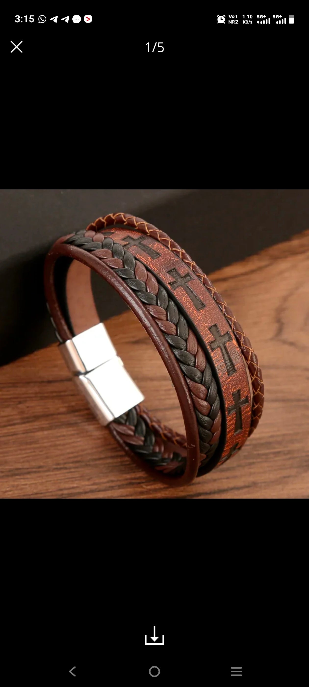 The Centurion - Braided Cross Bracelet