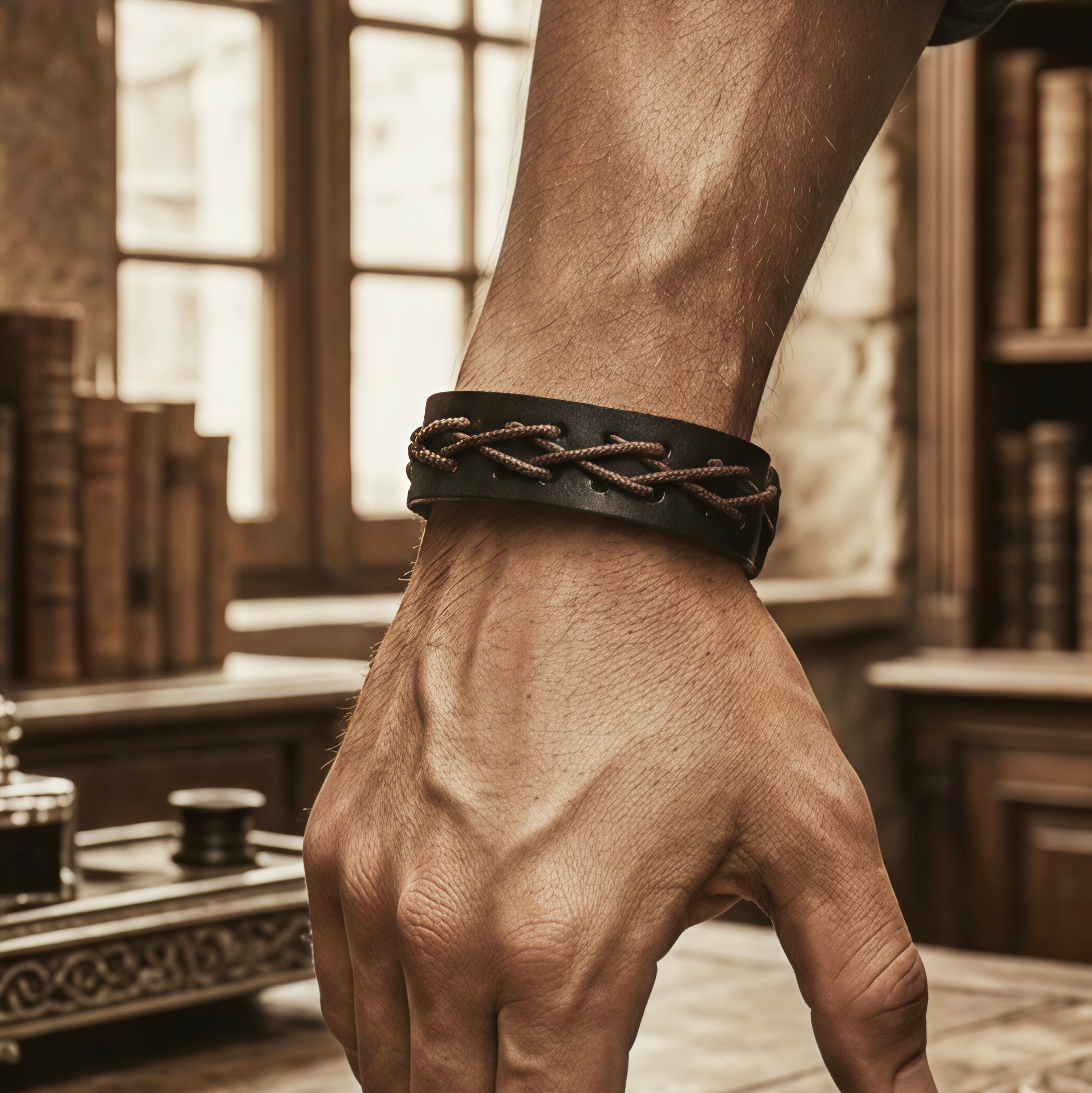 The Outlander - Woven Leather Bracelet