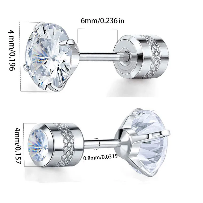 Facet Crystal Stud Set
