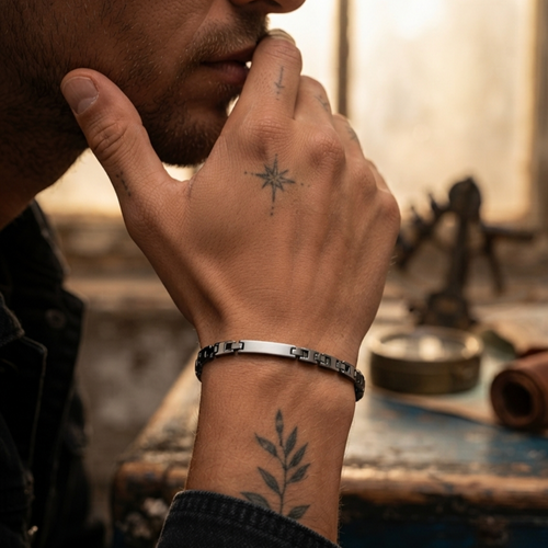 Elite Silver Tone Bracelet
