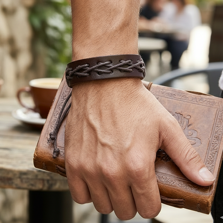 The Outlander - Woven Leather Bracelet