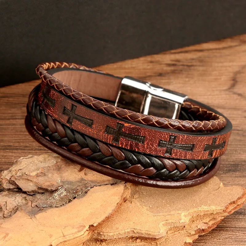 The Centurion - Braided Cross Bracelet
