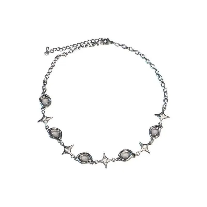 Irregular Zircon Necklace, Light Luxury