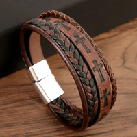 The Centurion - Braided Cross Bracelet