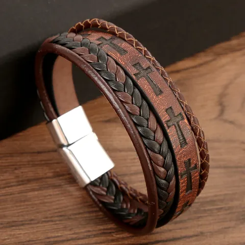 The Centurion - Braided Cross Bracelet