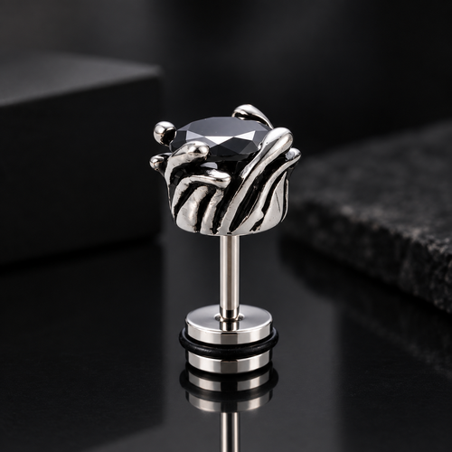Zircon Cartilage Stud Earring (Single)