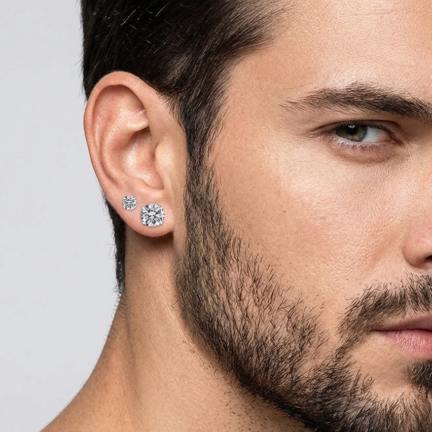 Facet Crystal Stud Set