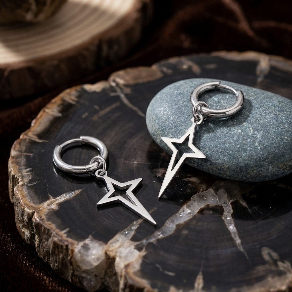 Sirius Star Pendant Earrings (Pair)