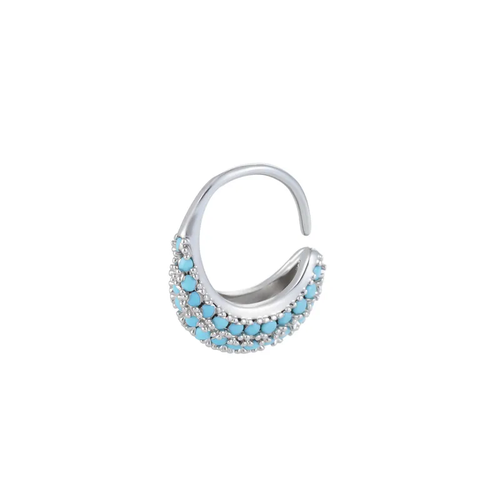 Circle Zirconia Hoop Earring