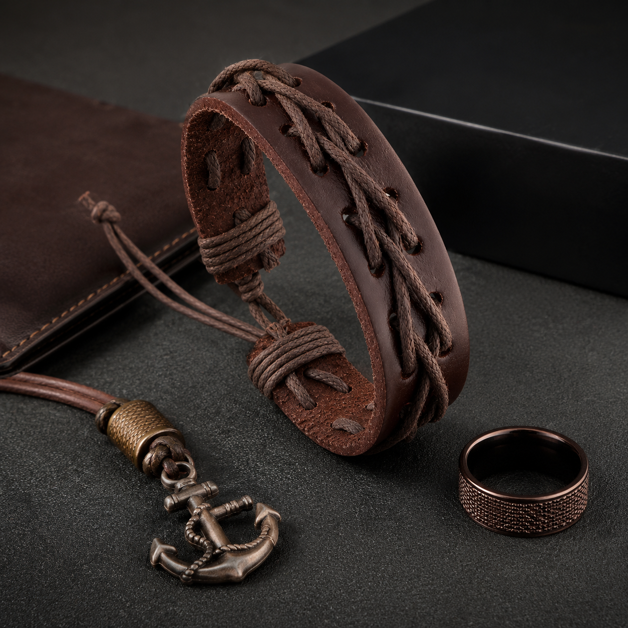 The Outlander - Woven Leather Bracelet