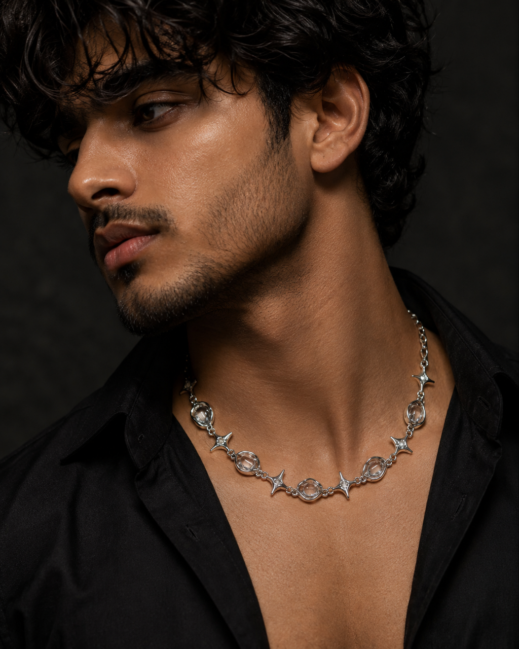 Irregular Zircon Necklace, Light Luxury