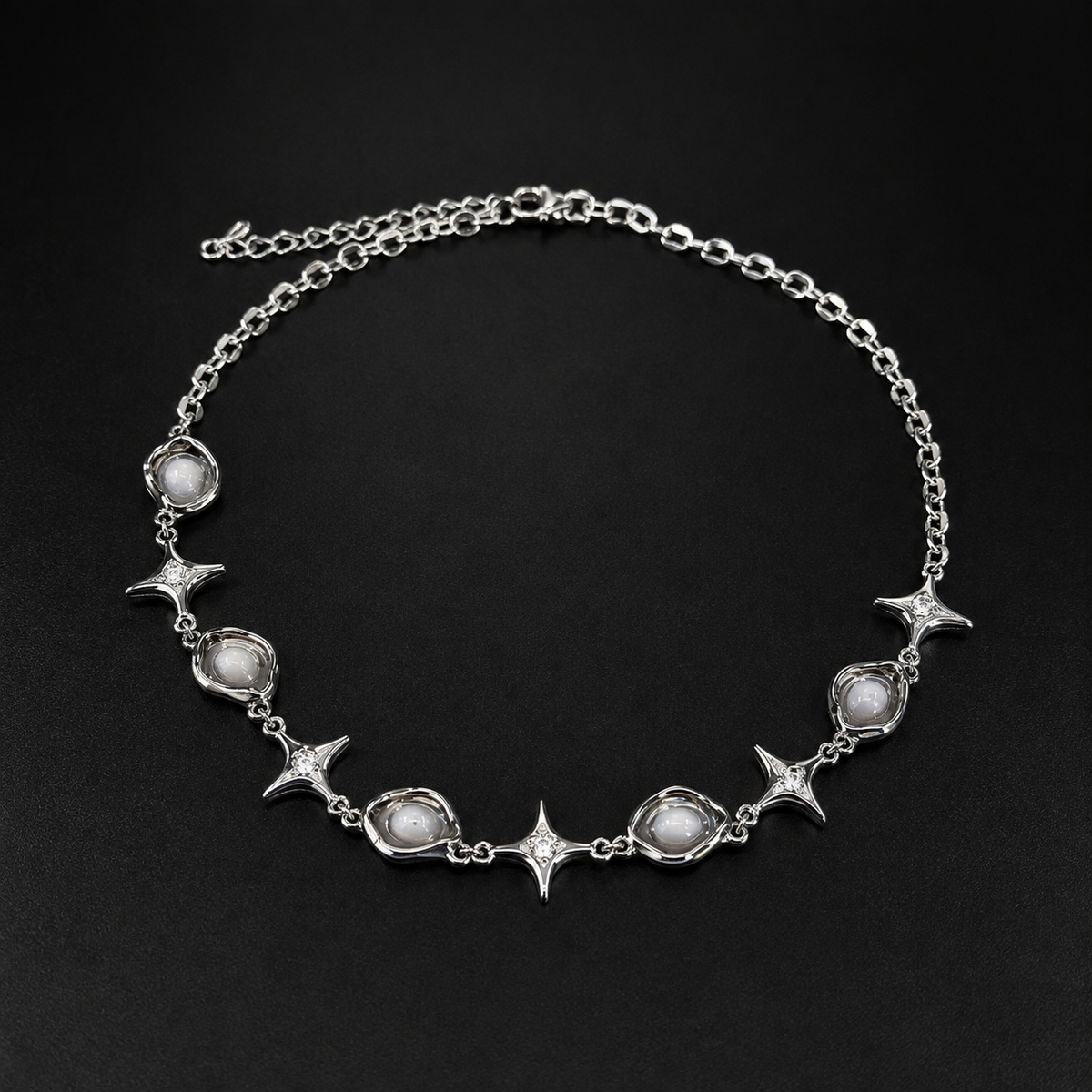 Irregular Zircon Necklace, Light Luxury